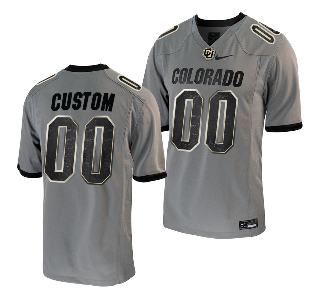 Custom Colorado Buffaloes Jersey Name and Number NCAA College Football Untouchable Grey