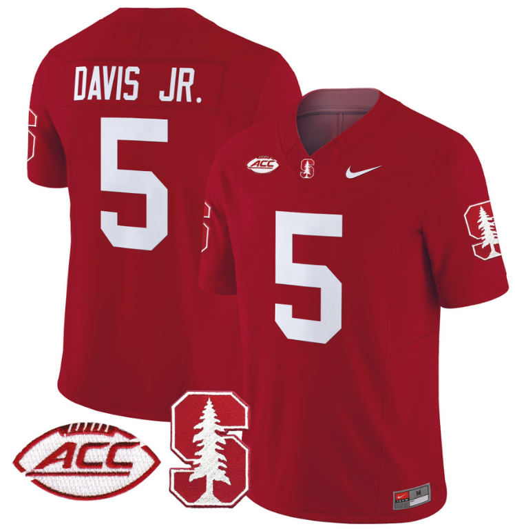 Chris Davis Jr Jersey #5 Stanford Cardinal Vapor Limited College Football Stitched White