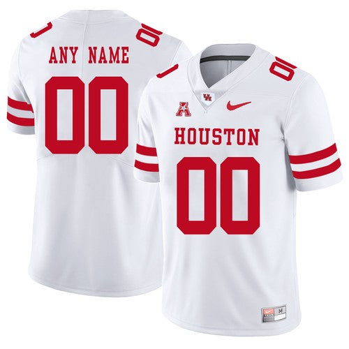 Custom Houston Cougars Jersey Name and Number NCAA College Football White