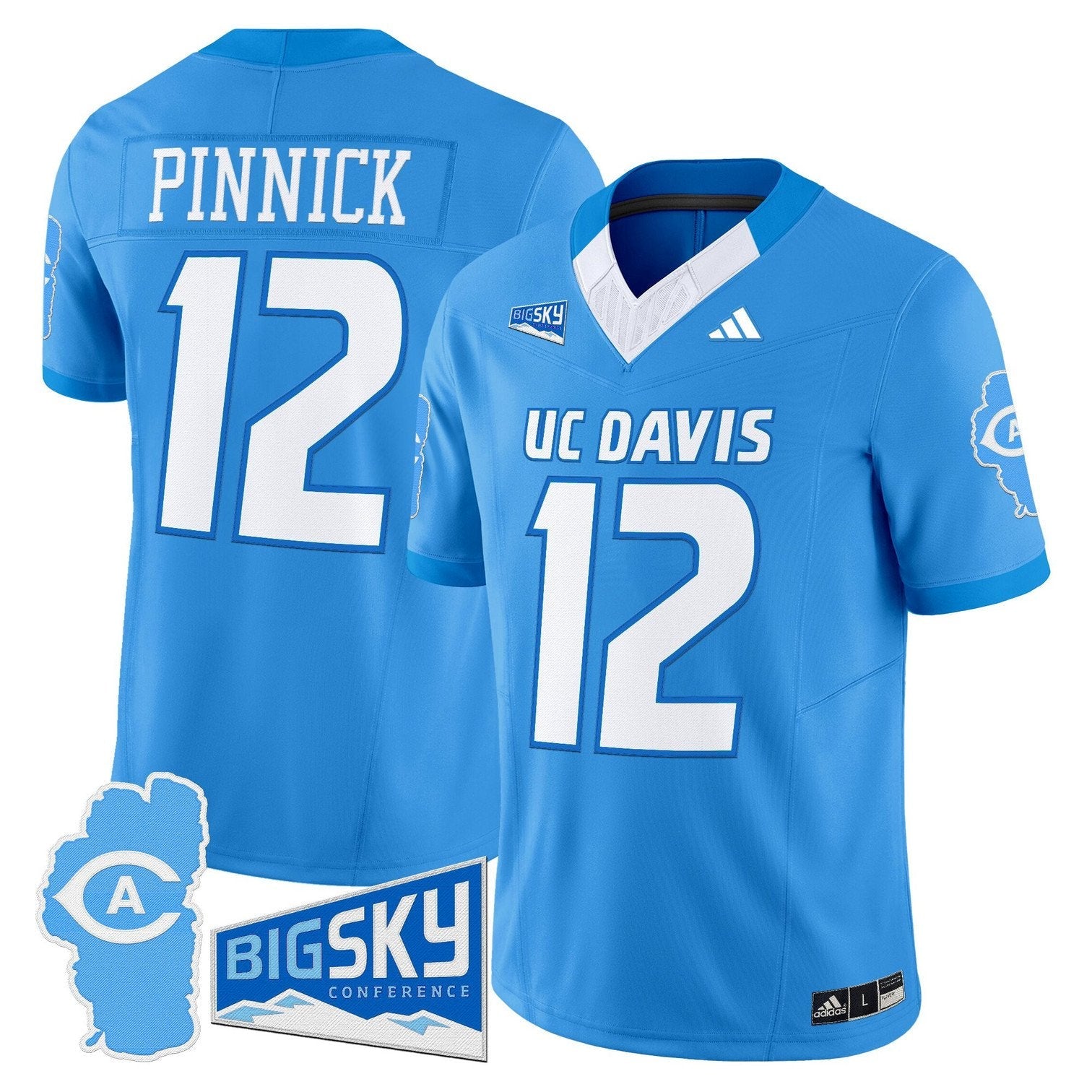 Caden Pinnick Jersey #12 UC Davis Aggies 2025 Lake Tahoe Patch Stitched