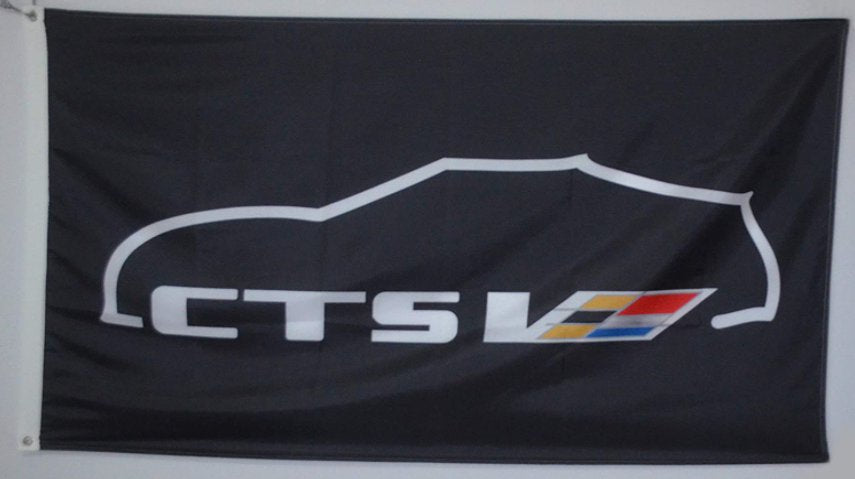 Cadillac CTS V Flag 3X5 Ft Polyester Banner USA 90x150cm