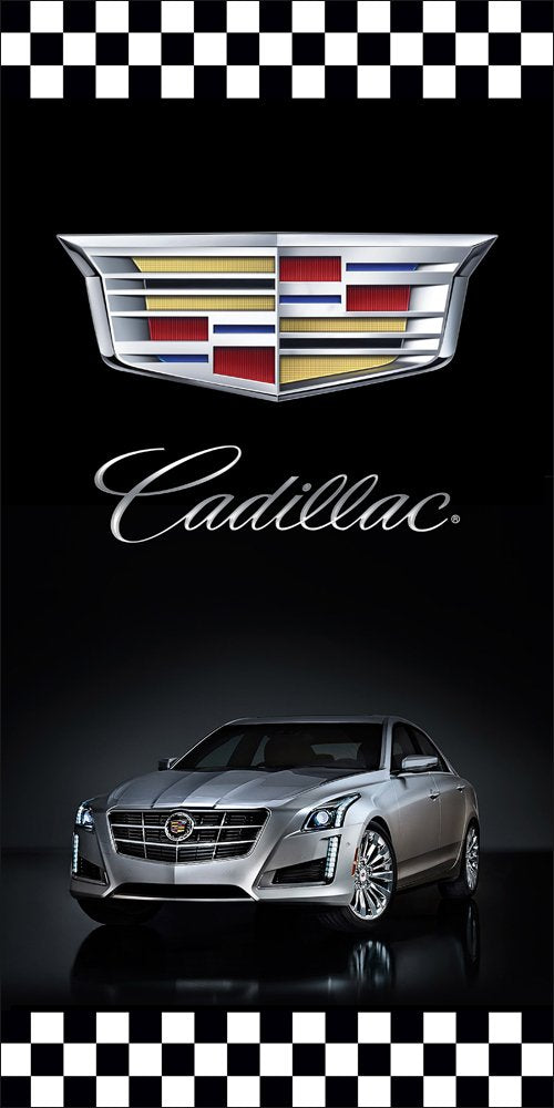 Cadillac Flag Black Vertical 3X5 Ft Polyester Banner USA 90x150cm