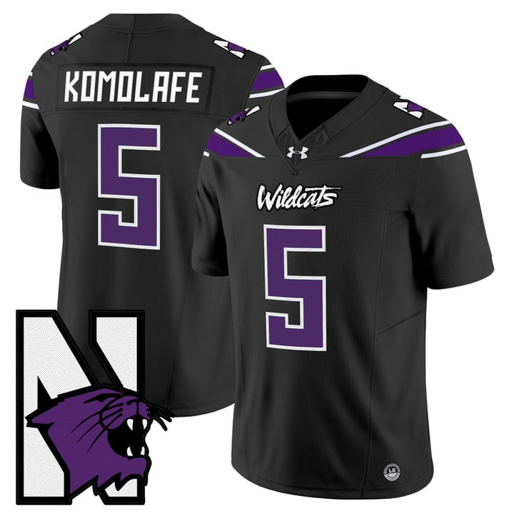 Caleb Komolafe Jersey #5 Northwestern Wildcats Honoring 95 Stitched