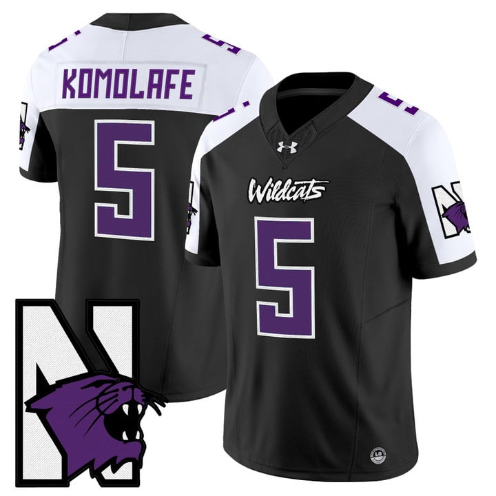 Caleb Komolafe Jersey #5 Northwestern Wildcats Honoring 95 Stitched