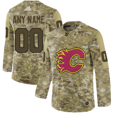 Calgary Flames Camo Customized Jersey