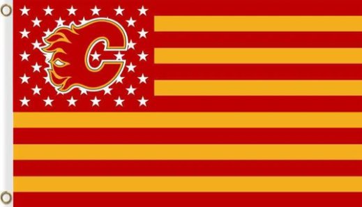Calgary Flames US Flag 3X5Ft Polyester Digital Print Banner USA
