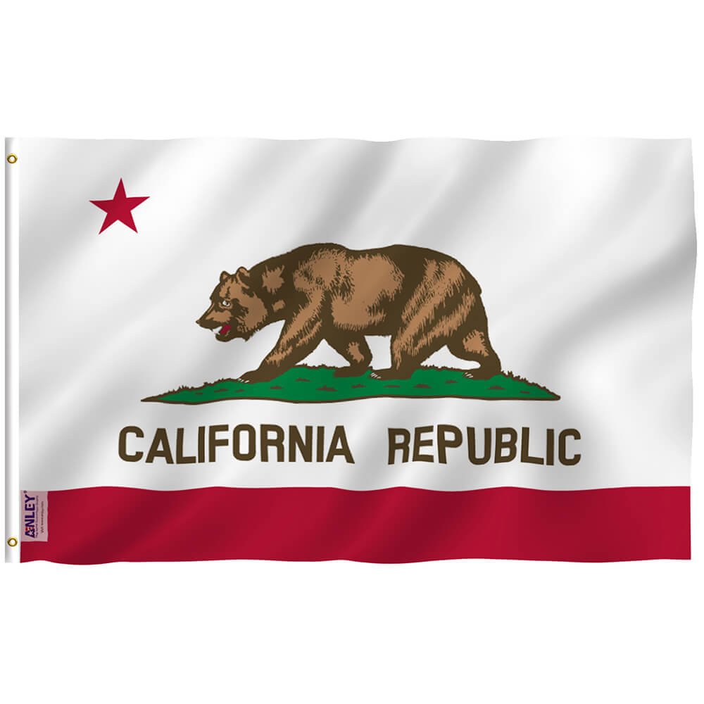 California State Flag - Calif. CA Flag Polyester with Brass Grommets 3X5Ft Banner USA