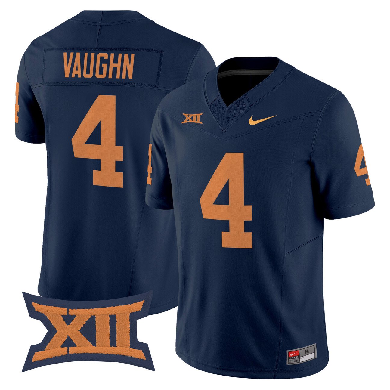 Cam Vaughn Jersey #4 West Virginia Mountaineers 1965 Throwback Vapor Stitched