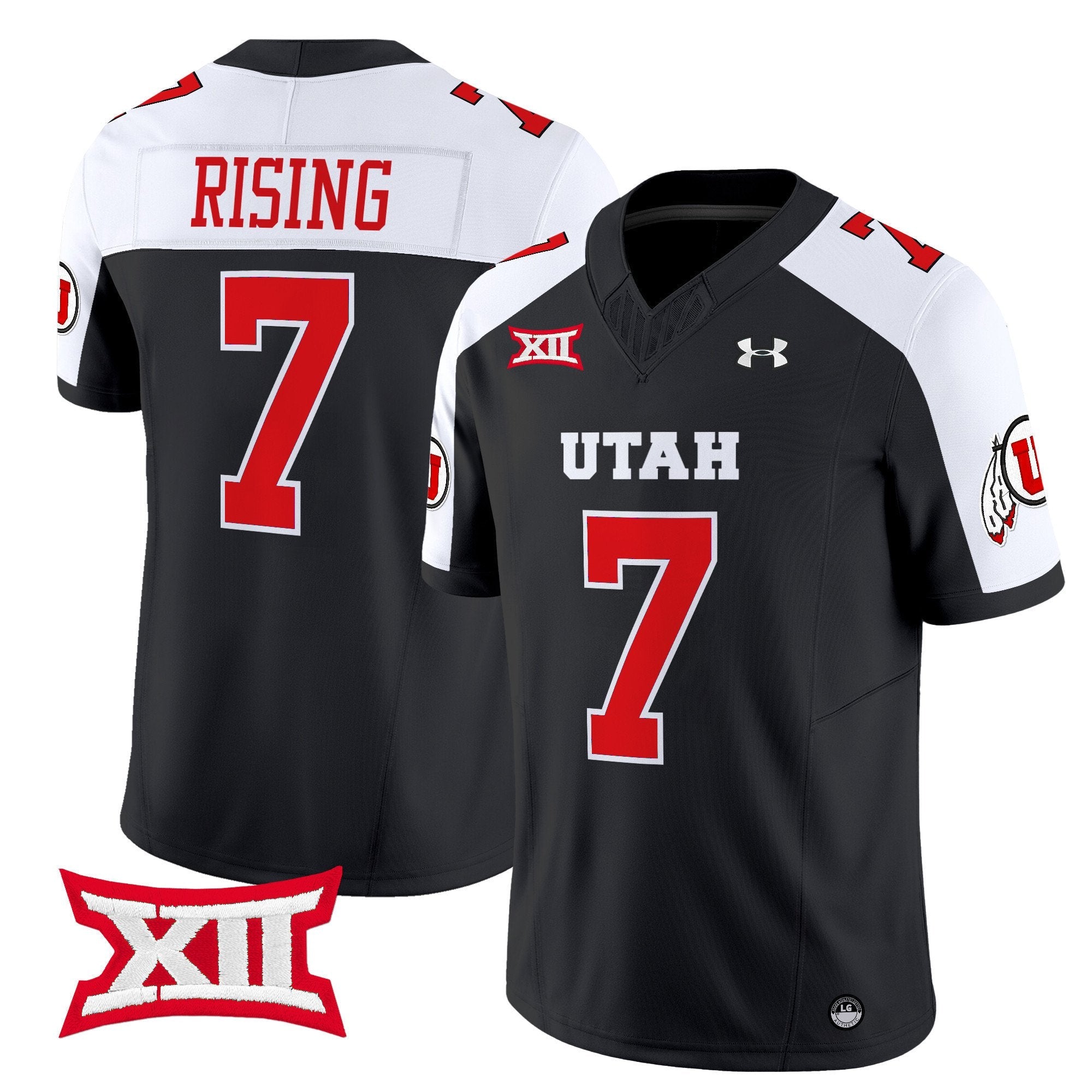 Cameron Rising Jersey #7 Utah Utes 2025 Vapor Limited Stitched Black Alternate