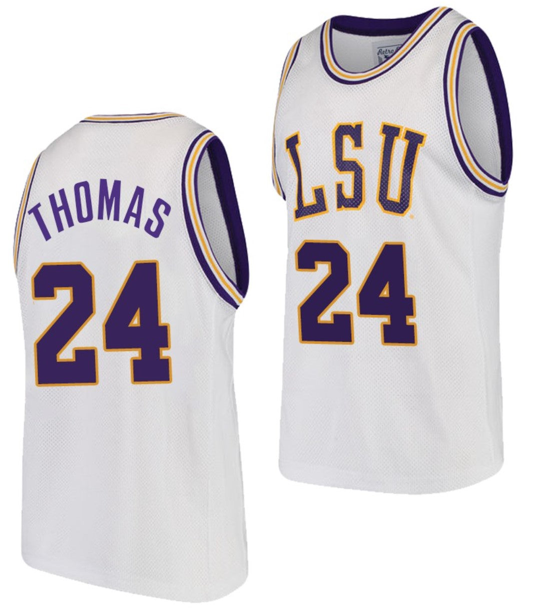 Derek Fountain Jersey LSU Tigers College Basketball Limited White #20