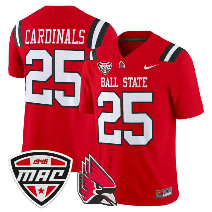 Cardinals Jersey #25 Ball State Cardinals 2025 Limited Stitched
