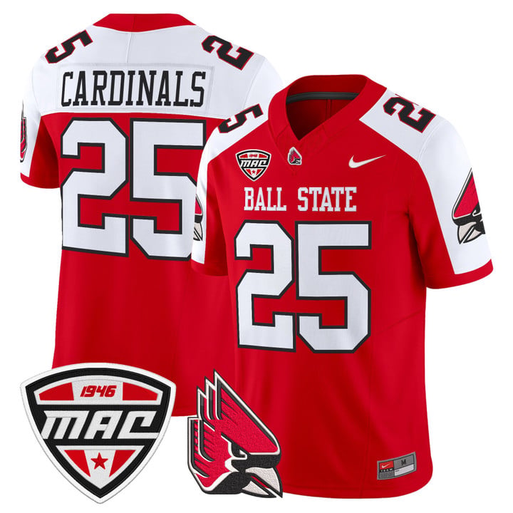 Cardinals Jersey #25 Ball State Cardinals 2025 Limited Stitched