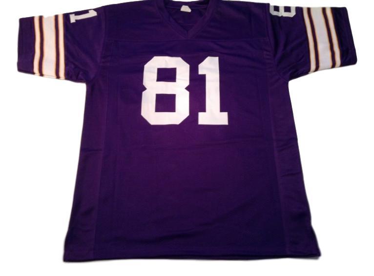 Carl Eller Jersey #81 Custom Unsigned Football Jerseys Stitched Purple