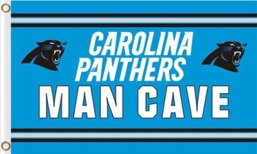 Carolina Panthers Man Cave Flag 3X5 Ft Polyester Banner USA 90x150cm