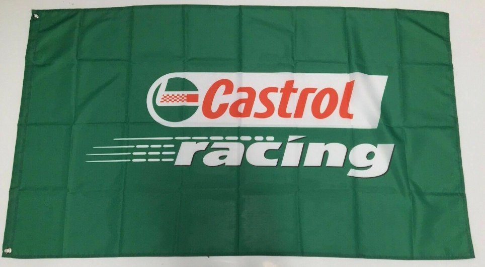 Castrol Racing Style 1 Banner Flag Car Wakefield Motor Workshop Mechanic Patent 3x5ft