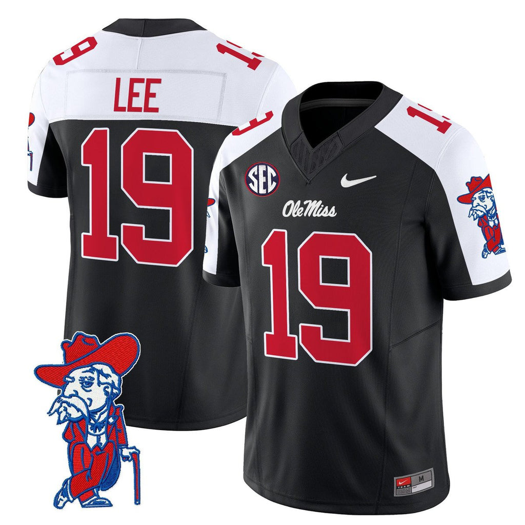 Cayden Lee Jersey #19 Ole Miss Rebels 2025 Limited V2 Stitched Black Alternate