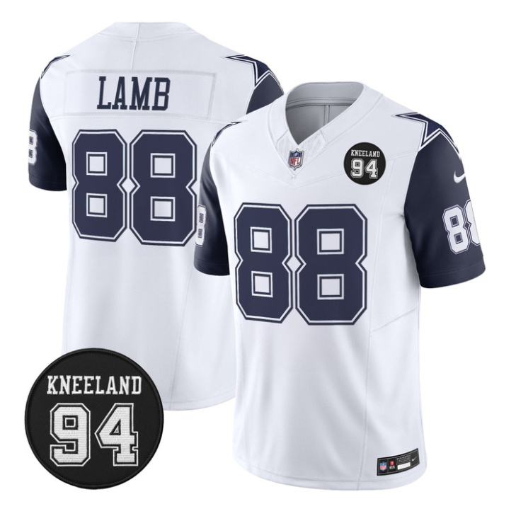 CeeDee Lamb Jersey #88 Marshawn Kneeland Memorial Patch Stitched