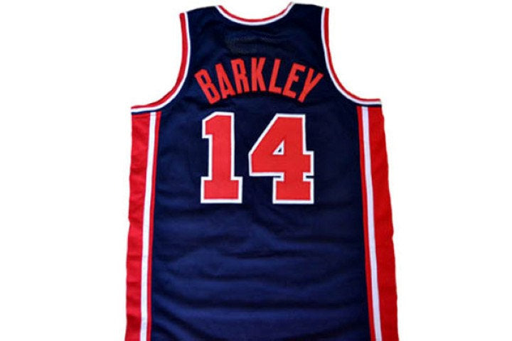 Charles Barkley Jersey #14 Team USA Basketball Navy Blue