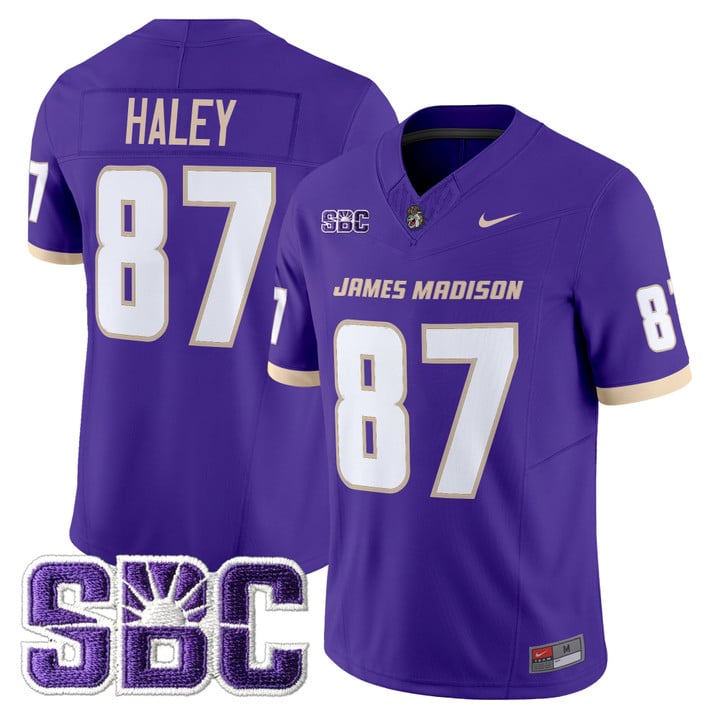 Charles Haley Jersey #87 James Madison Dukes 2025 Vapor Limited Stitched