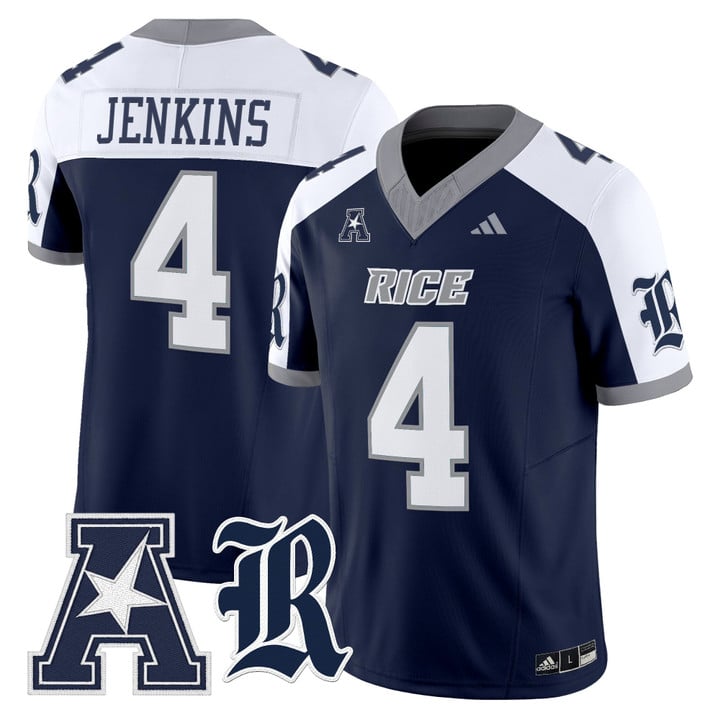 Chase Jenkins Jersey #4 Rice Owls 2025 Vapor Limited Stitched