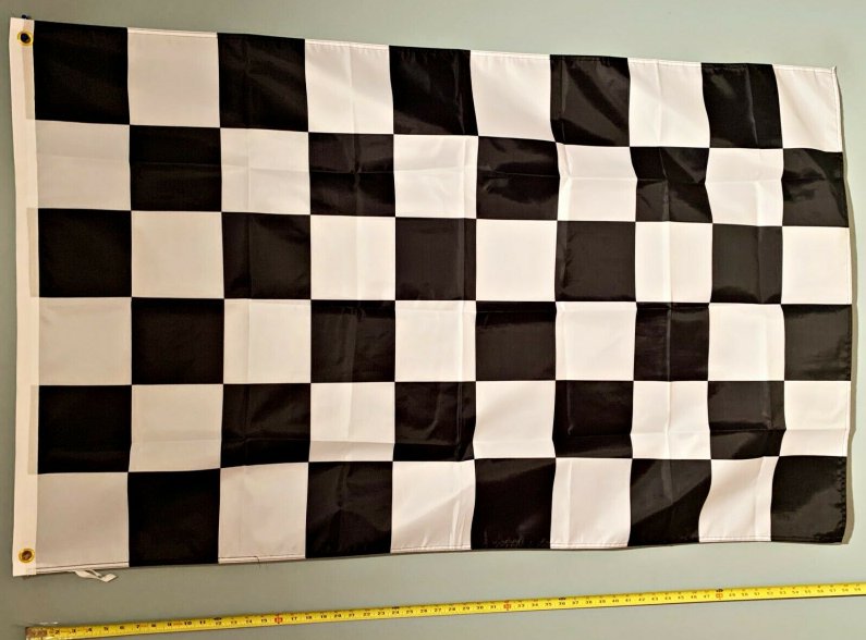 Checkered Flag BW Nascar Sprint Car Racing Sign USA 3x5'