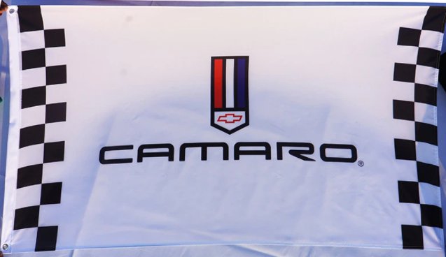 Chevrolet Camaro White Flag 3X5 Ft Polyester Banner USA 90x150cm