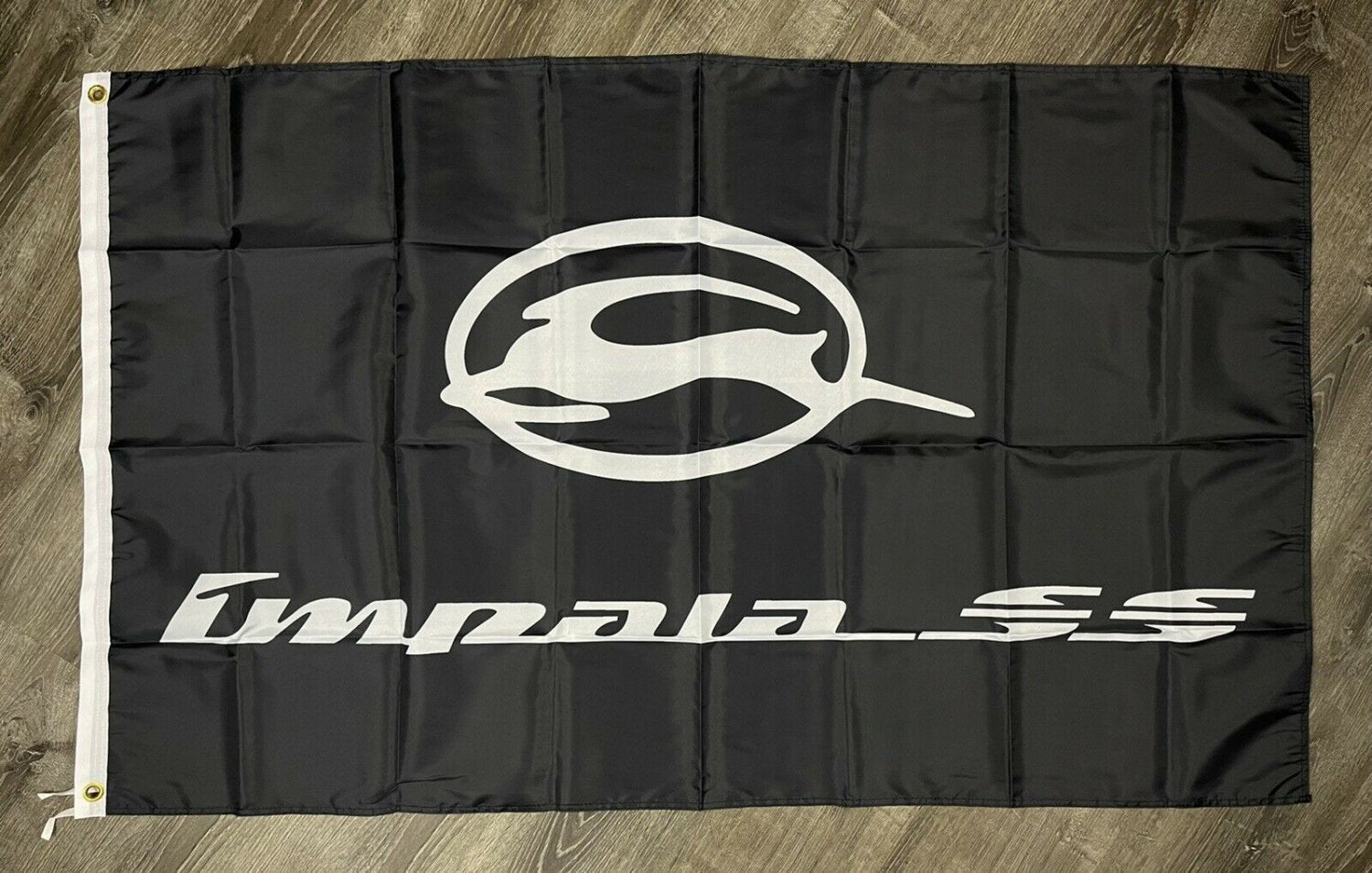 Chevrolet Chevy Impala SS Flag 3x5 ft Racing Black Banner Man-Cave Garage Club