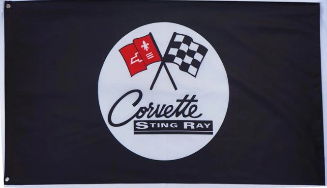 Chevrolet Corvette Sting Black Flag 3X5 Ft Polyester Banner USA 90x150cm