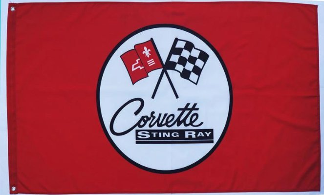 Chevrolet Corvette Sting Red Flag 3X5 Ft Polyester Banner USA 90x150cm
