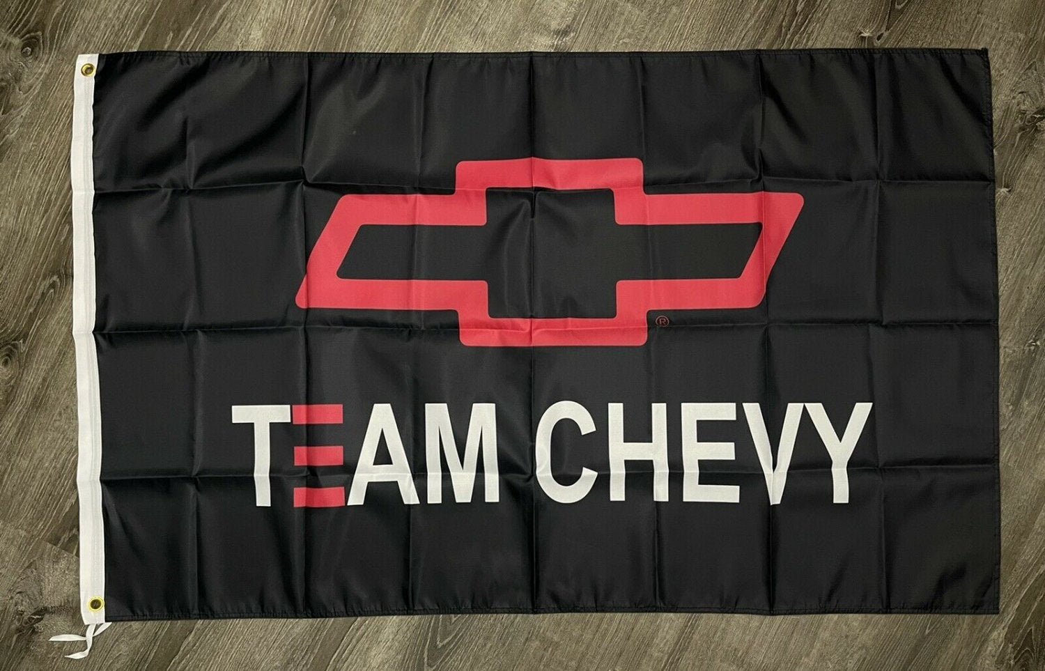Chevrolet Team Chevy Racing Flag 3x5 ft Black Banner Man-Cave Garage Car Club
