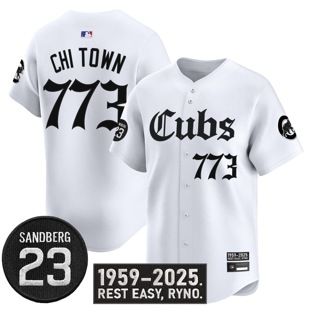 Chi Town Jersey #773 Chicago Cubs Ryne Sandberg Tribute Stitched White