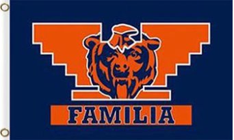 Chicago Bears Familia Flag 3X5 Ft Polyester Banner USA 90x150cm