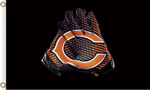 Chicago Bears Gloves Flag 3X5 Ft Polyester Banner USA 90x150cm