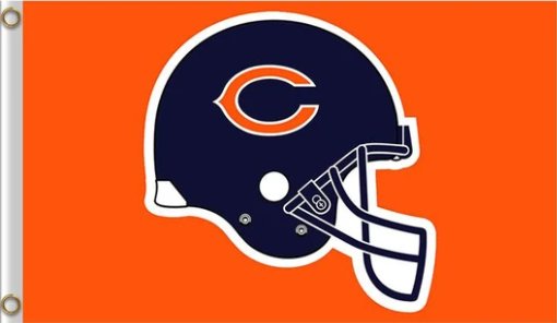 Chicago Bears Helmet Flag 3X5  Polyester Banner USA 90x150cm
