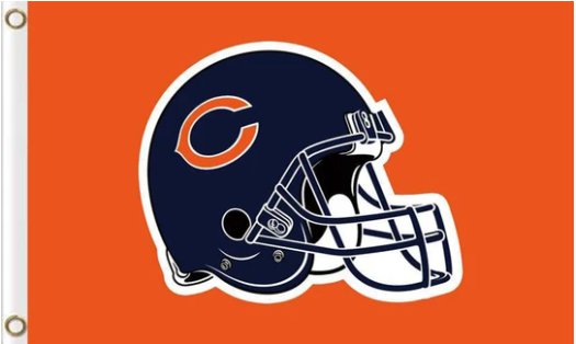 Chicago Bears Helmet Orange Flag 3X5 Ft Polyester Banner USA 90x150cm