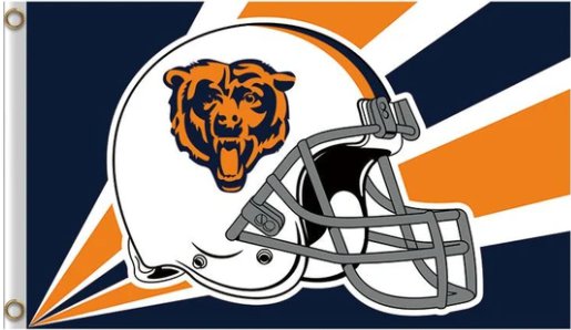 Chicago Bears Helmet Sport Flag 3X5 Ft Polyester Banner USA 90x150cm