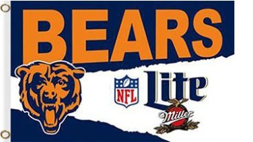 Chicago Bears Lite Flag 3X5 Ft Polyester Banner USA 90x150cm