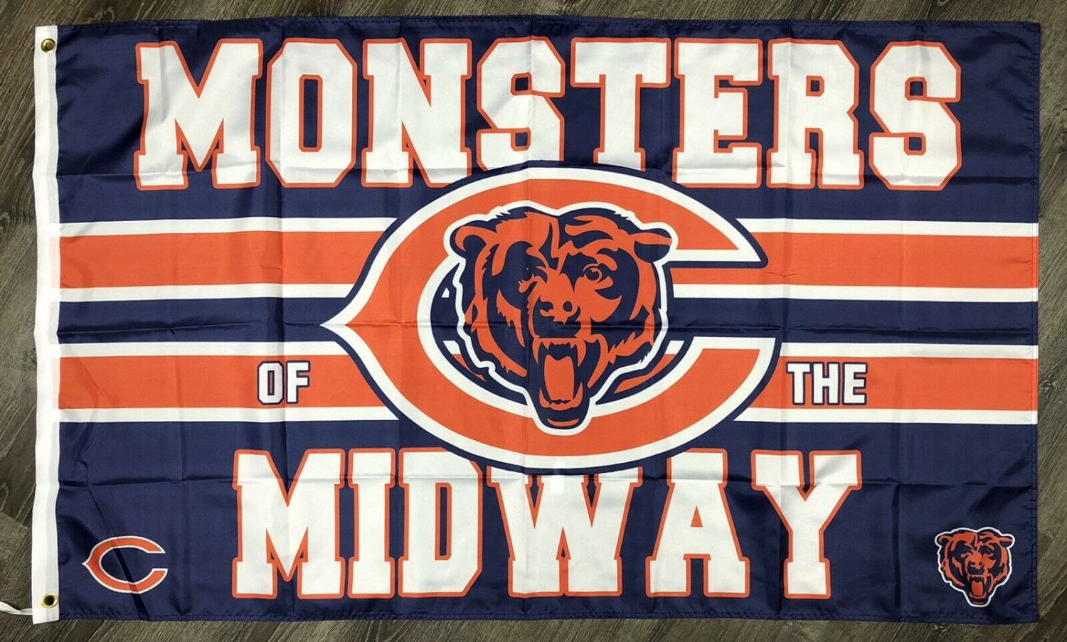 Chicago Bears Monsters Midway Flag 3x5 ft Sports Banner Man-Cave Garage