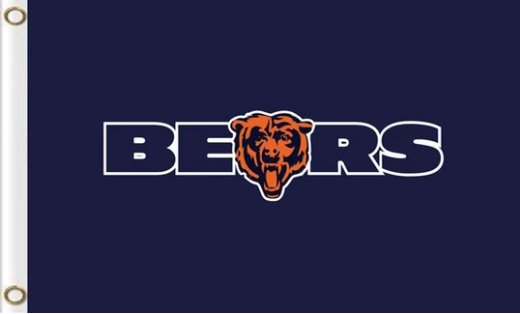 Chicago Bears Team Blue Flag 3X5 Ft Polyester Banner USA 90x150cm