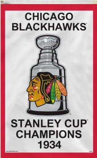 Chicago Blackhawks 1934 Stanley Cup Flag 3X5Ft Polyester Digital Print Banner USA