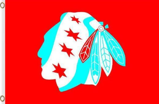Chicago Blackhawks Red Flag 3X5Ft Polyester Digital Print Banner USA