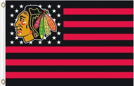 Chicago Blackhawks Star Flag 3X5Ft Polyester Digital Print Banner USA