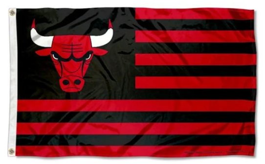 Chicago Bulls America Flag 3X5Ft Polyester Banner USA Digital Print