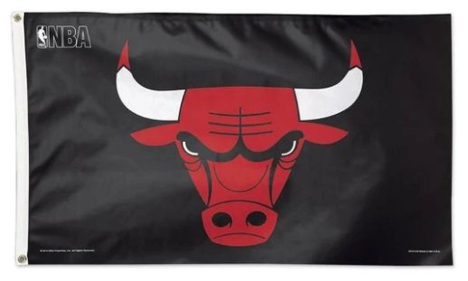 Chicago Bulls Black Flag 3X5Ft Polyester Banner USA Digital Print
