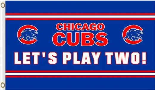 Chicago Cub Baseball Club Flag 3X5Ft Banner USA Polyester with Brass Grommets - 17