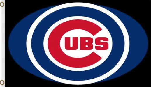 Chicago Cub Team US Black Flag 3X5Ft Banner USA Polyester with Brass Grommets