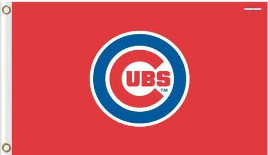 Chicago Cub Team US Red Flag 3X5Ft Banner USA Polyester with Brass Grommets
