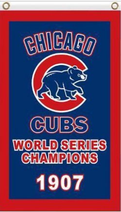 Chicago Cubs 1907 World Series Flag 3X5Ft Banner USA Polyester with Brass Grommets