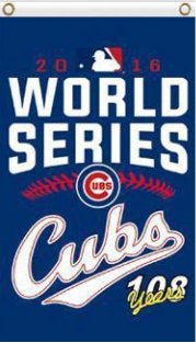 Chicago Cubs 2016 World Series 3X5 Banner USA Polyester with Brass Grommets