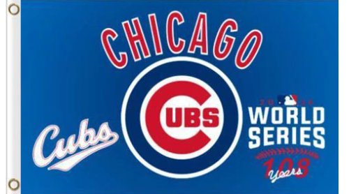 Chicago Cubs 2016 World Series Flag 3X5 Banner USA Polyester with Brass Grommets